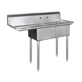 Blue Air BS2-18-12/L - Sink, 2-compartments, 18" Left Drainboard