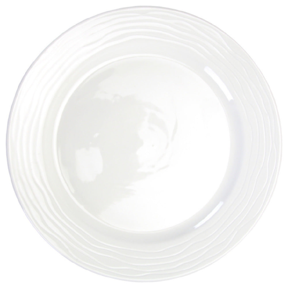 International Tableware WA-21 Plate 11-7/8" Dia. Wide Patterned Rim