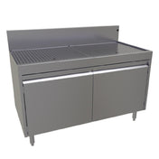 Glastender DBCB-48 Underbar Drainboard Cabinet Base With Hinged Doors 48"W X 24"D