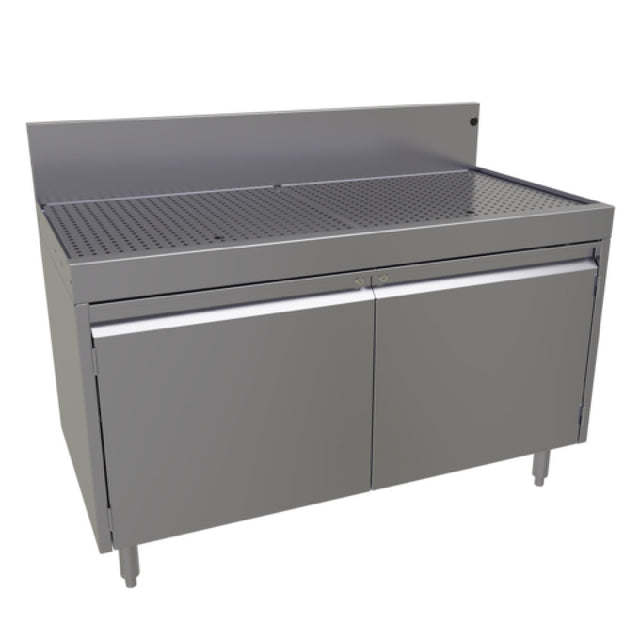 Glastender DBCB-48 Underbar Drainboard Cabinet Base With Hinged Doors 48"W X 24"D