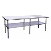 Hubert 81004 - Kratos® 430 Stainless Steel Work Table, 96"W X 24"D X 34"H, 18 Gauge Type 430-series Stainless Steel Top