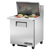 True Refrigeration TSSU-27-12M-B-HC Mega Top Sandwich/Salad Unit (9) 1/6 Size & (3) 1/9 Size (4"D) Poly Pans