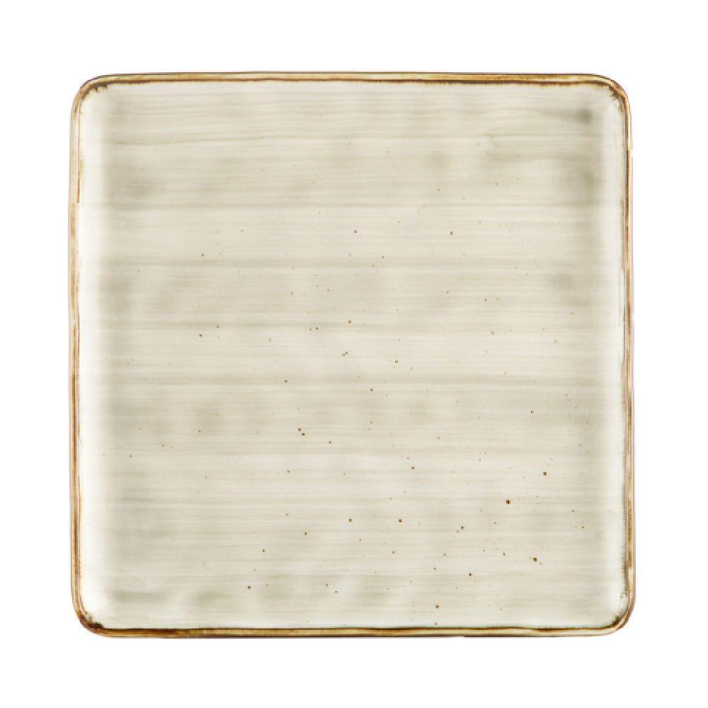 CAC China TUS-SQ16-BGE Tucson Plate 10"L X 10"W X 1/2"H Square