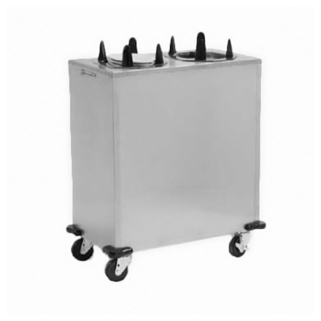 Lakeside V6213_120/60/1 Dish Dispenser Heated Mobile (2) Self-leveling Dish Dispensing Tubes