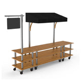 Steelite MGCMLA03BSBW - Bazaar Action Station, 130.0" X 33.0" X 95.5", Modular