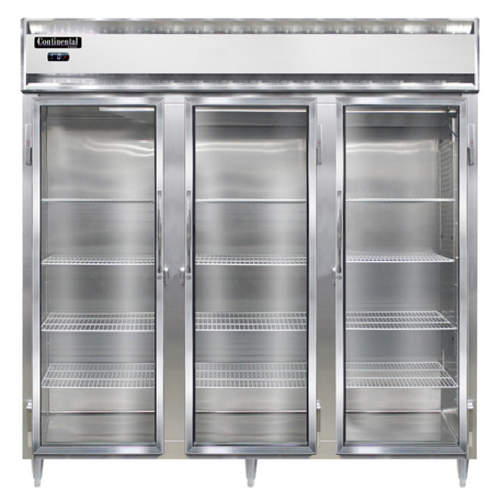 Continental Refrigerator DL3F-SS-GD Designer Line Freezer Reach-in Three-section