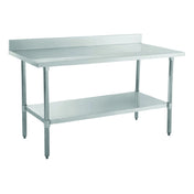 Hubert 28W-312 - Kratos Worktable, 30"x60", With 4" Backsplash And Undershelf