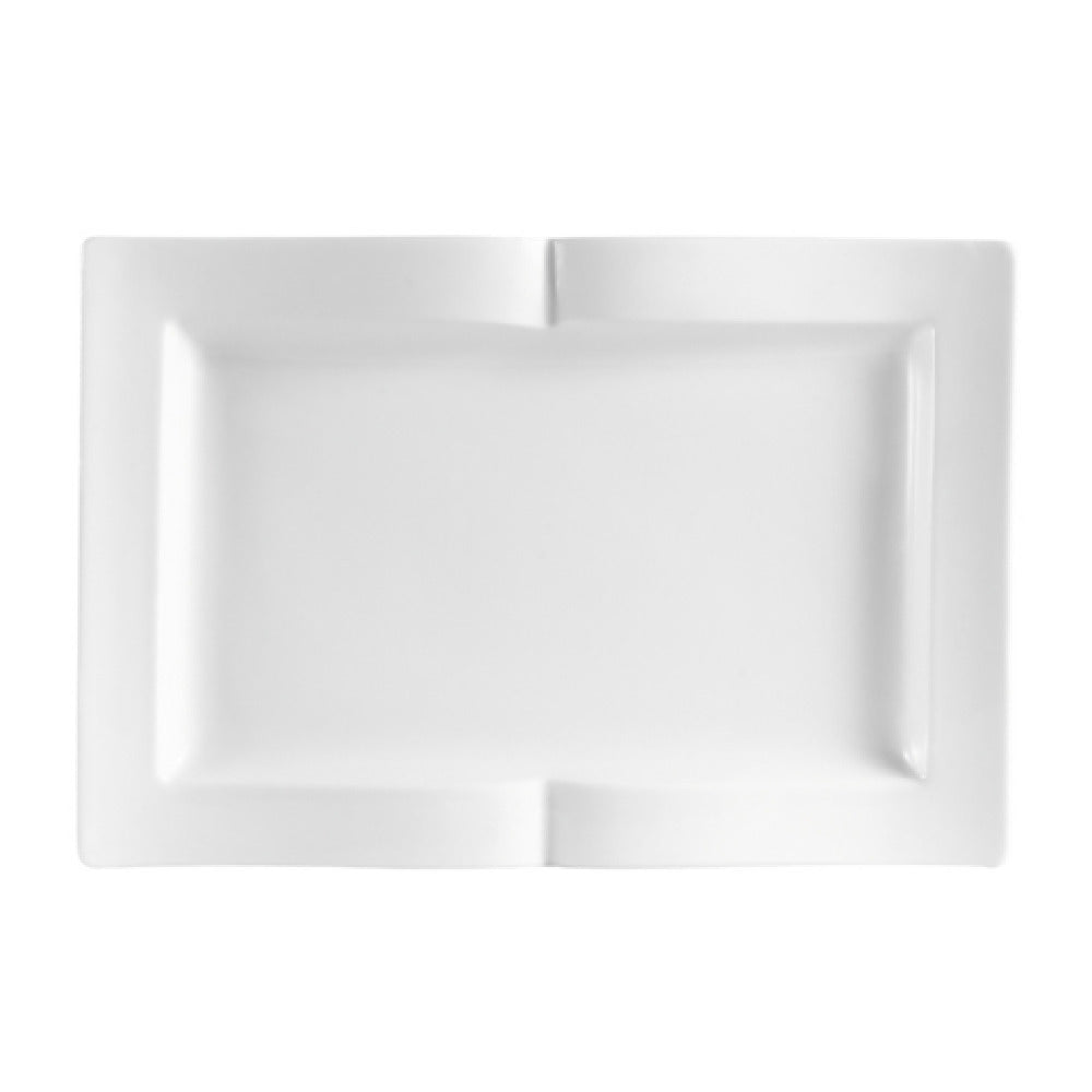 CAC China GBK-13 Goldbook Platter 12"L X 8-1/8"W X 1"H Rectangular