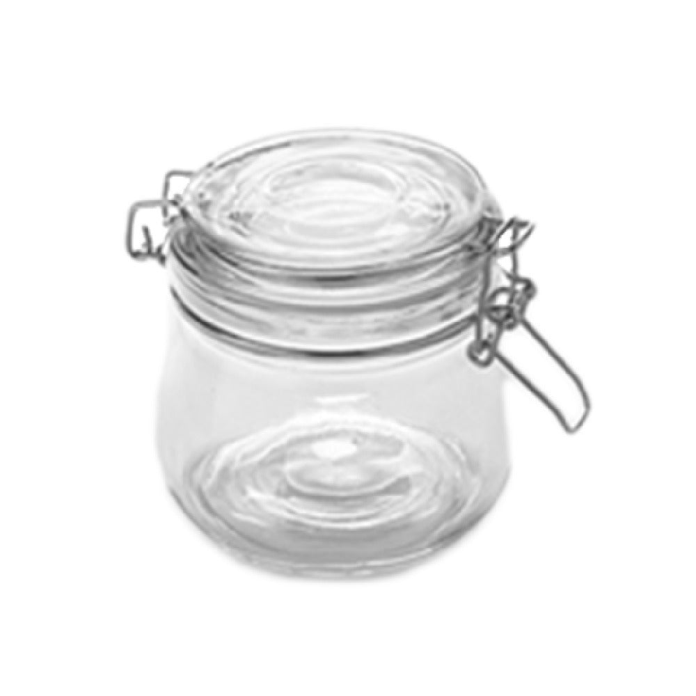 American Metalcraft HMJ4 16 oz. Glass Hinged Apothecary Jar