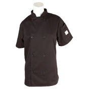 Mercer Culinary M60023BKXS Millennia® Women's Jacket Short Sleeve (8) Traditional Buttons