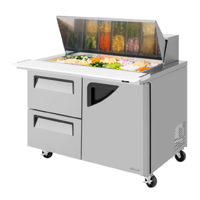 Turbo Air TST-48SD-18-D2R-N Super Deluxe Sandwich/Salad Mega Top Unit Two-section