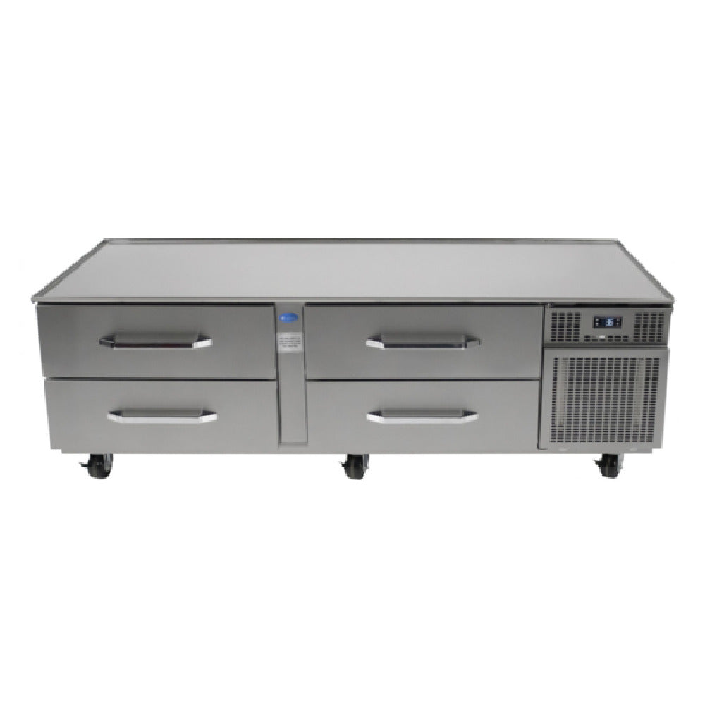 Randell LPRES1R2-72C4 Refrigerated Counter/Equipment Stand Two-section Compressor Right-side-mounted Self-contained Refrigeration
