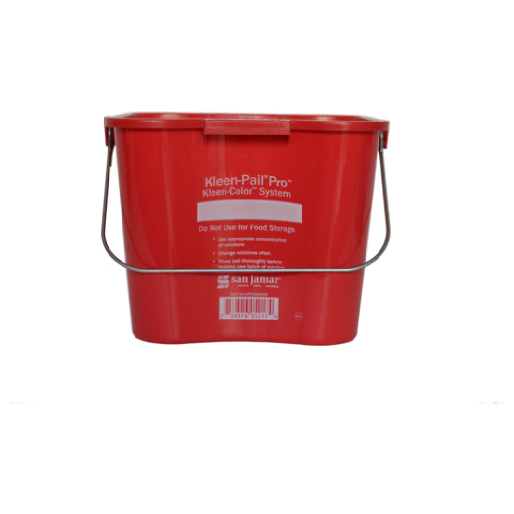 San Jamar KPP196KCRD Kleen-Pail® Pro Kleen 6 Qt. Rounded Corners