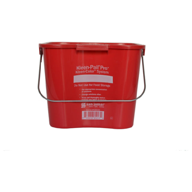 San Jamar KPP196KCRD Kleen-Pail® Pro Kleen 6 Qt. Rounded Corners