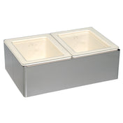 Cadco PS-CBC-6CP Cold Bay Pan Holder Kit (2) Half Size 6" Deep Cambro® ColdFest™ Pans