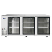 Atosa MBB90GGR Atosa Back Bar Cooler Three-section 89-3/10"W X 28-1/10"D X 40-1/8"H