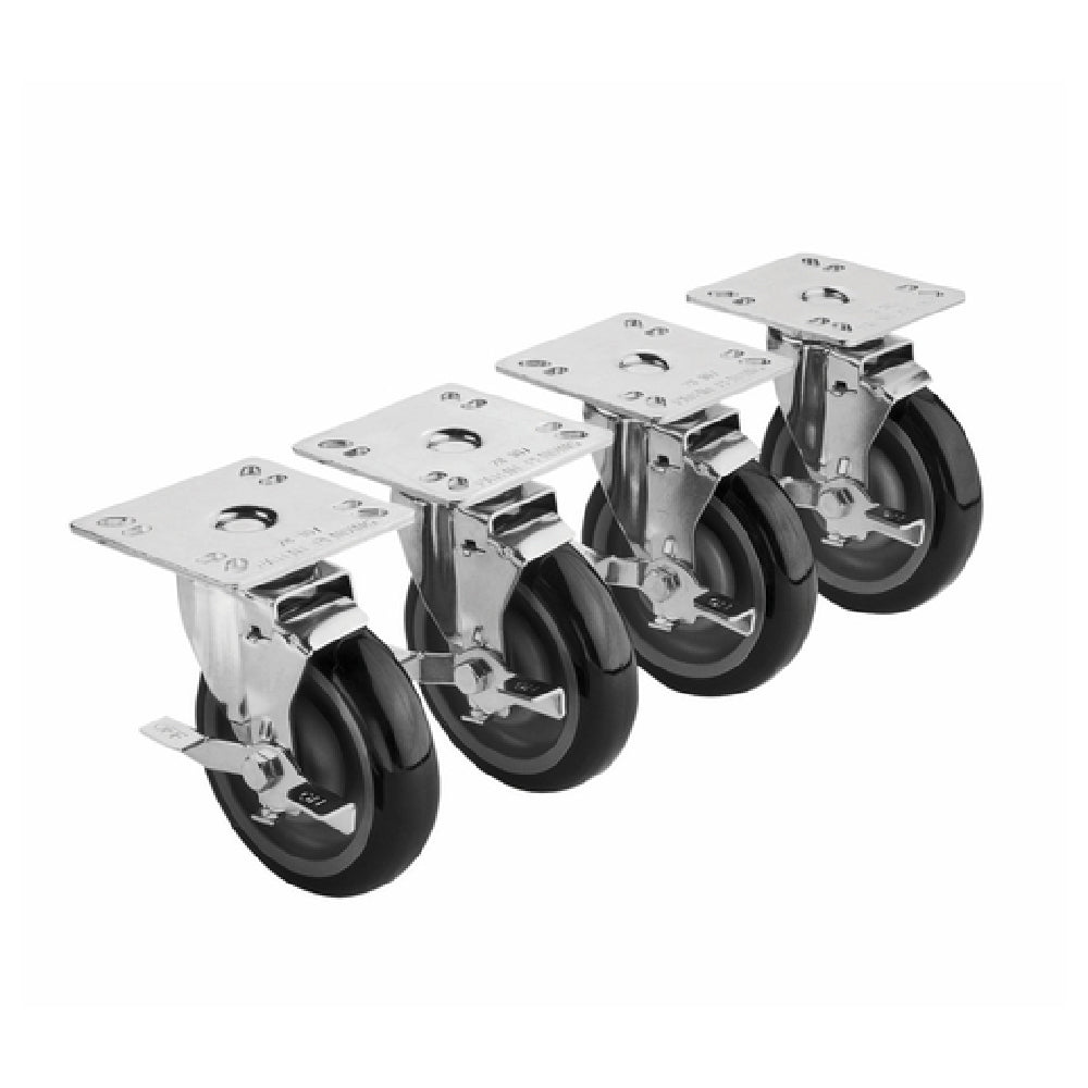 Krowne BC-134 Casters 3" With Brakes (set Of 4)