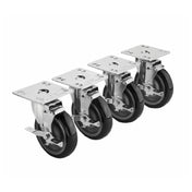 Krowne BC-134 Casters 3" With Brakes (set Of 4)