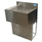 BK Resources UBB-21-DB18 Underbar Drain Board 18"W X 21-1/4"D X 33-1/2"H 18/304 Stainless Steel