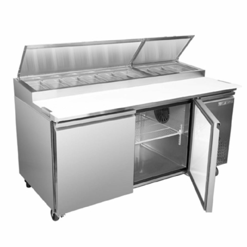 Hubert 69K-763 - Kratos® Pizza Prep Table, 9 Pan Capacity, 71"W