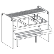 Glastender CS-60X32-CCW Assembly Ice Bin/Cocktail Station Pass-thru Combo 60"W X 32"D