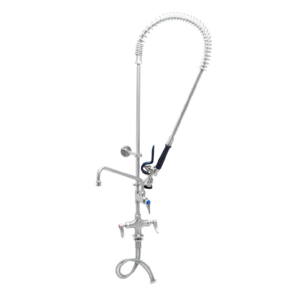 T&S Brass S-0113-12-CR-BY Single Hole Deck Mount Mixing Faucet 12” Swing Nozzle With Stream Regulator Outlet
