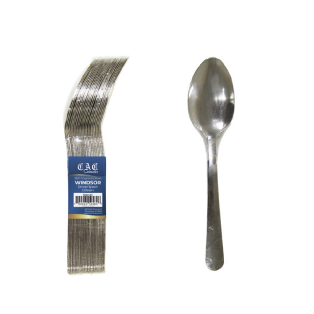 CAC China 1202-03 Windsor Dinner Spoon 7"W 18/0 Stainless Steel