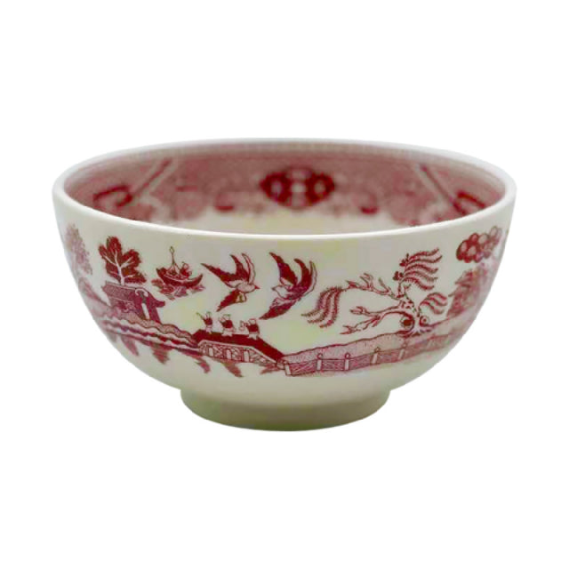 Cameo China 688-99A Pink Willow Rice Bowl 14 Oz. (420 Ml) 5" Dia. X 2-5/8"H (13 Cm X 6.6 Cm)