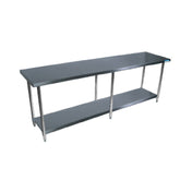 BK Resources SVT-8424 Work Table 84"W X 24"D 18/430 Stainless Steel Top