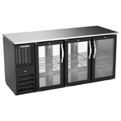 Beverage Air BBN72HC-F-GS-PT-B - Refrigerated Pass-Thru Back Bar Food Rated Refrigerator
