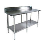 BK Resources VTTR5-8424 Work Table 84"W X 24"D 18/430 Stainless Steel Top