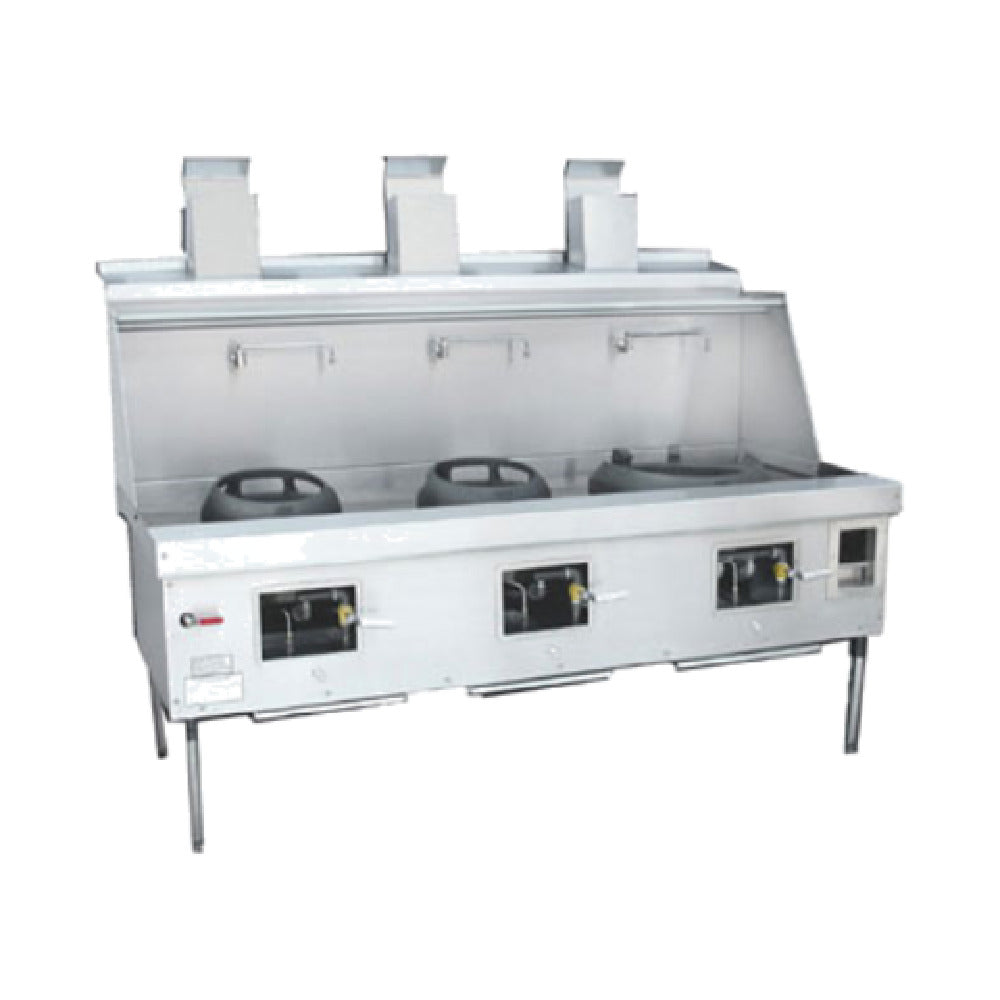 Town YF-3-STD York® Wok Range Gas (3) Chambers