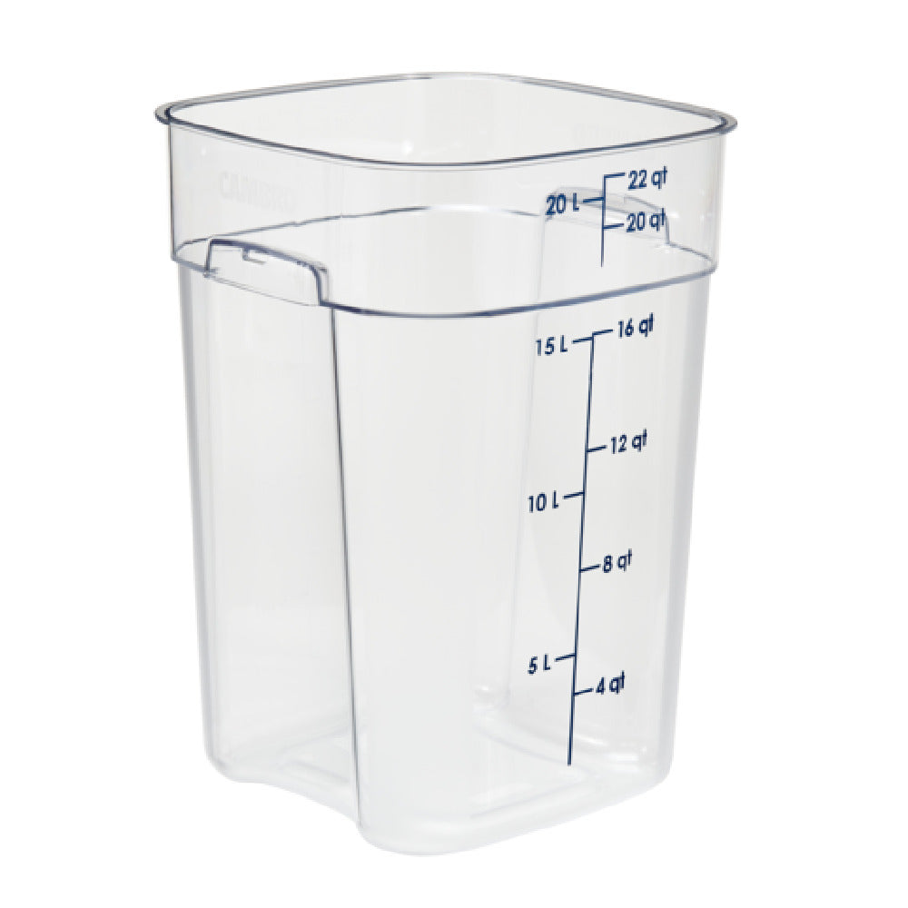 Cambro 22SFSPROCW135 CamSquare® FreshPro Food Container 22 Qt. 11.4"L X 11.4"W X 16"H