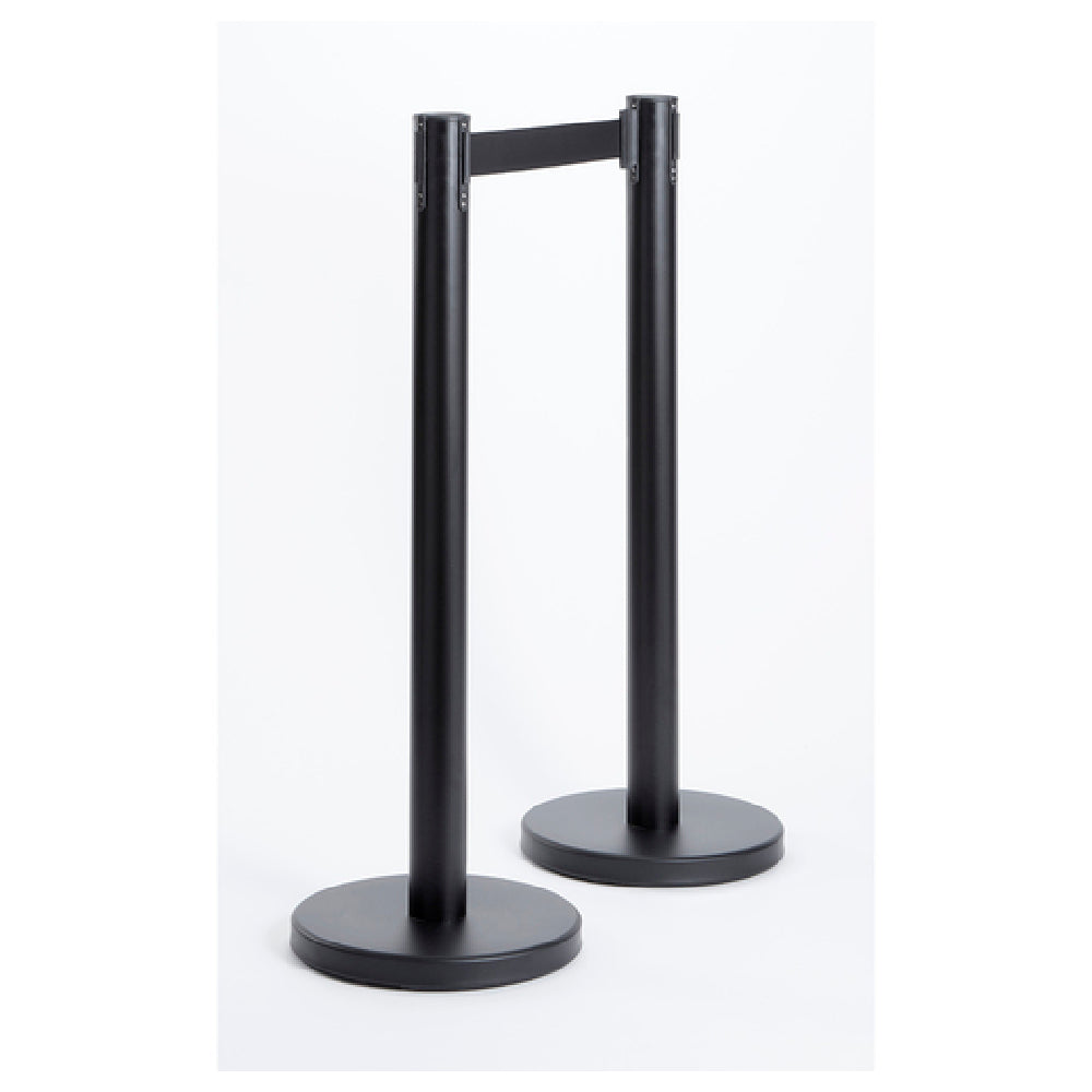 American Metalcraft RBSBL Barrier System Set Portable (2) 12-1/2" Dia. Bases X 35-1/4" High Posts