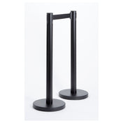 American Metalcraft RBSBL Barrier System Set Portable (2) 12-1/2" Dia. Bases X 35-1/4" High Posts