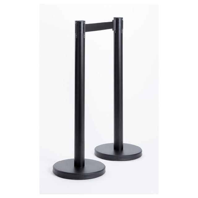 American Metalcraft RBSBL Barrier System Set Portable (2) 12-1/2" Dia. Bases X 35-1/4" High Posts