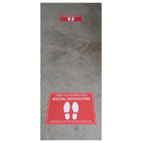 Hubert 90851 - Floor Decal, "thank You For Practicing Social Distancing, Please Keep Six Feet From The Guest In Front Of You"