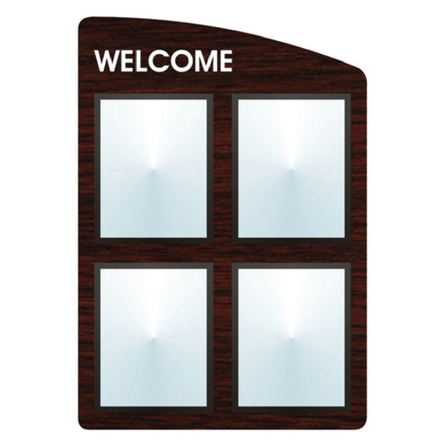 Hubert 86705 - Menu Board, 4-pocket, Wall-mount