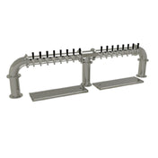 Glastender PB-16-MFR Pipe Bridge Draft Dispensing Tower Countertop (16) Stainless Steel Faucets (handles Not Included)