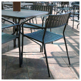 Emuamericas, Llc E147-24 - Bridge Stacking Armchair, Outdoor/indoor, Steel Slat Back And Seat
