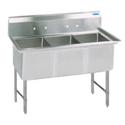 BK Resources BKS6-3-24-14S Sink Three Compartment 77-1/8"W X 29-1/2"D X 44-1/16"H Overall Size