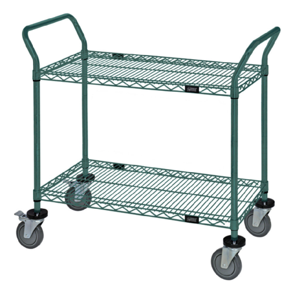 Quantum WRC-2136P-2 Utility Cart 36"W X 21"D X 37-1/2"H (2) Wire Shelves