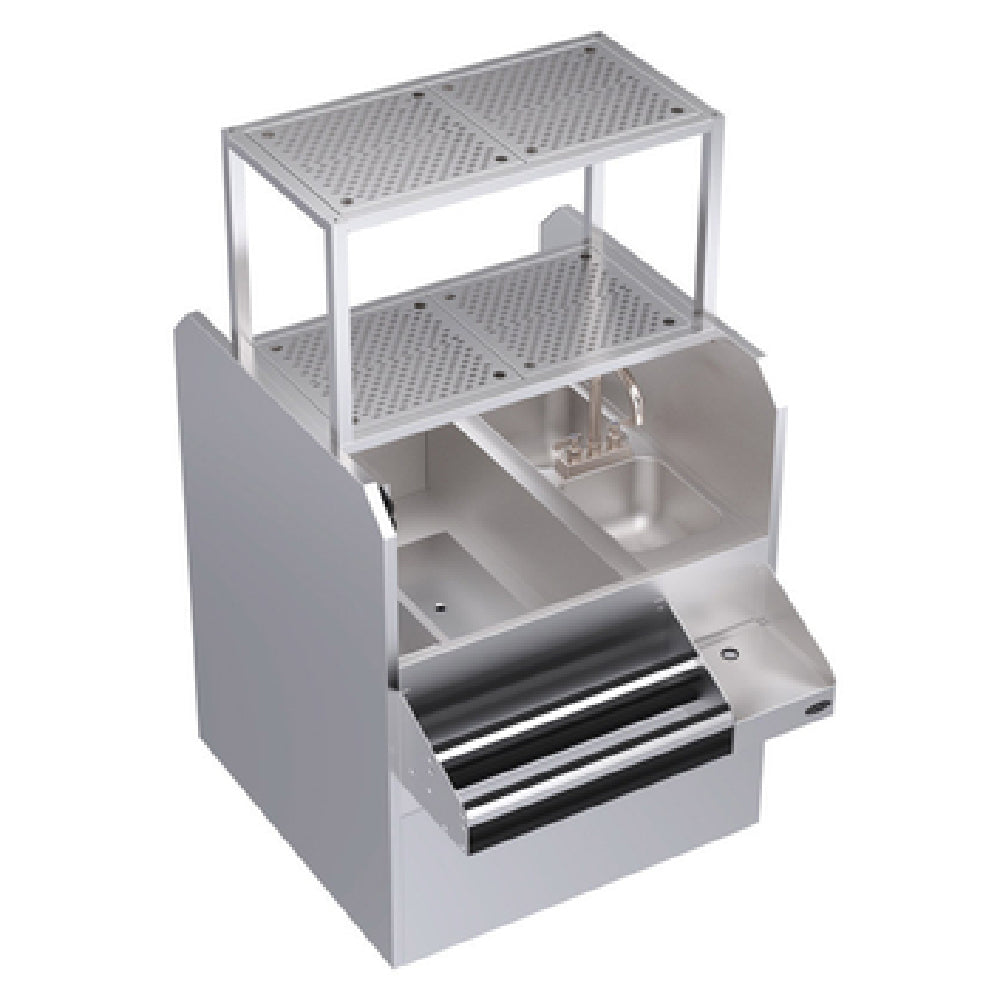 Krowne KRPT-36LP-10 Royal Series Underbar Ice Bin/Cocktail Station Pass-thru Combo
