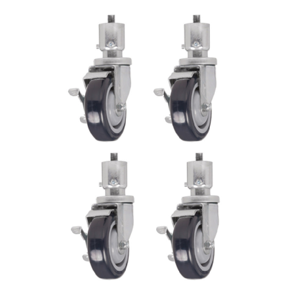 Vulcan CASTERS-VULSCR@2 Set Of 4 Adjustable Casters 6" Overall Height Battery Screw Mount