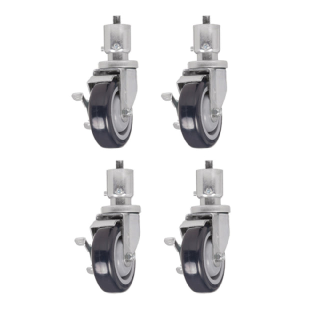 Vulcan CASTERS-VULSCR@2 Set Of 4 Adjustable Casters 6" Overall Height Battery Screw Mount
