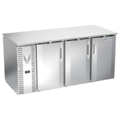 Victory VBB72HC-PT-S - Pass-Thru Back Bar Refrigerator, Three-section, 72"W X 33-9/16"D X 34"H