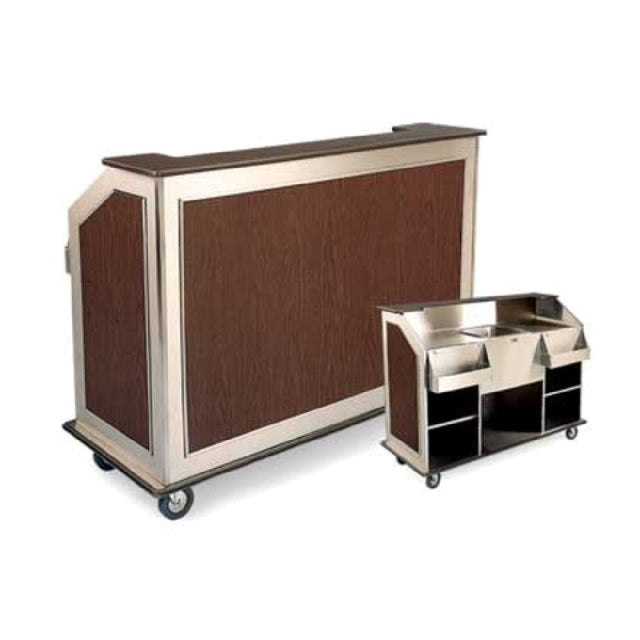 Forbes Industries 4865-8 Mobile Bar 27"W X 99-1/2"L X 48"H Weather-resistant All Stainless Steel Body