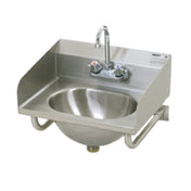 Eagle HSA-10-FTWS-LRS-2X Hand Sink Wall Mount 13-1/2" Wide X 9-3/4" Front-to-back X 6-3/4" Deep Bowl