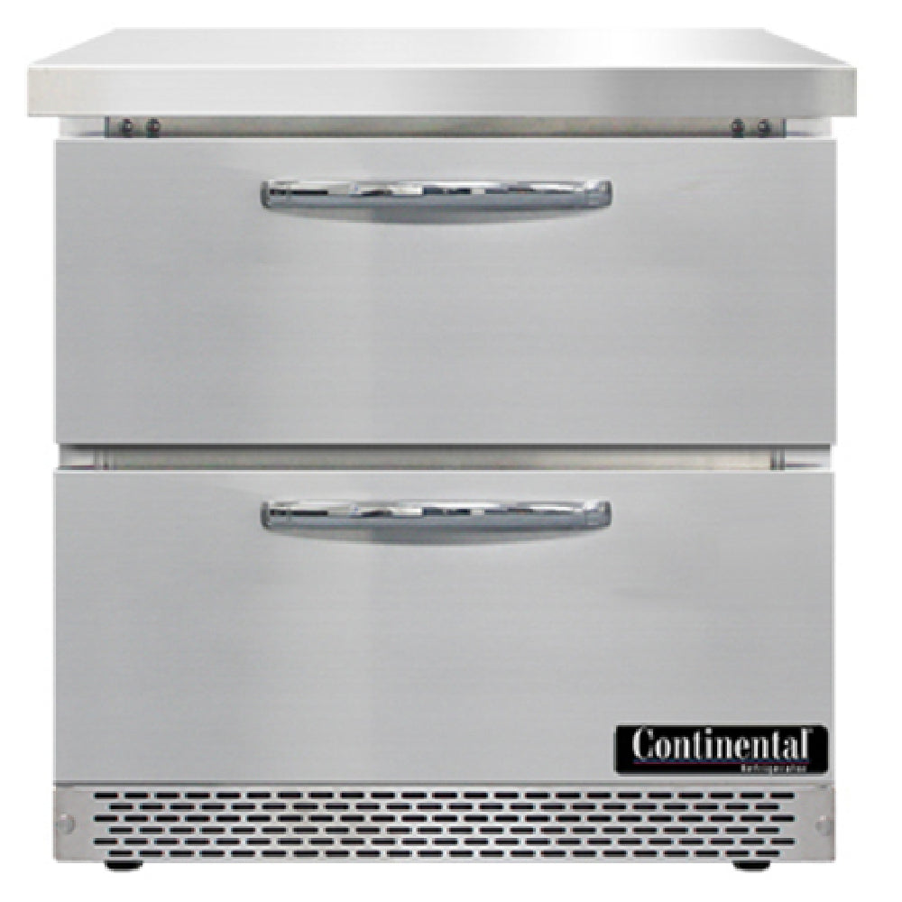 Continental Refrigerator SW32N-FB-D Work Top Refrigerator Front Breather 32"W