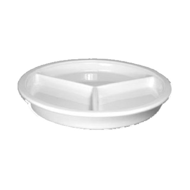 Steelite HL19010ABWA Divided Plate 9-1/16" Dia. X 1-1/8"H Round